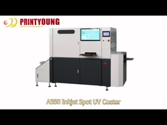 A350 Digital 3pcs Druckkopf 1080DPI Inkjet Spot UV Beschichtungsmaschine