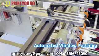 Sehen Sie sich an: Vollautomatische Fensterflickenmaschine TC-880A mit Stanz- und Rillvitrine