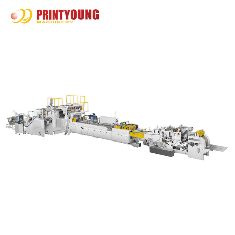 KL-H Fully Automatic Sheet Fed Shopping Bag Making Machine with Twisted Paper Rope Handle Motorized High Productivity